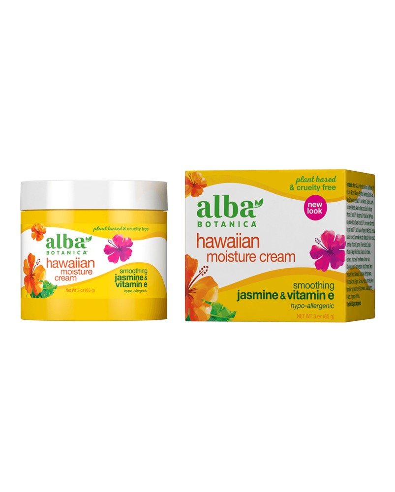 Alba Botanica Hawaiian Jasmine & Vitamin E Moisture Cream 3 oz Cream