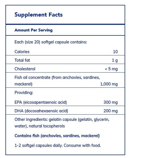 Pure Encapsulations EPA/DHA Essentials 1,000 mg 180 Softgel