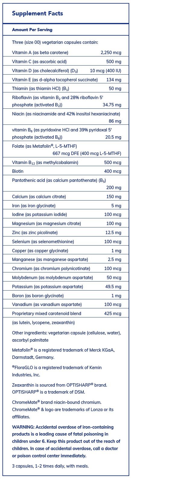 Pure Encapsulations Nutrient 950 180 Vegcap