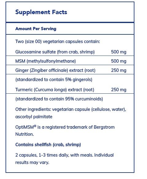 Pure Encapsulations Glucosamine MSM 180 Vegcap