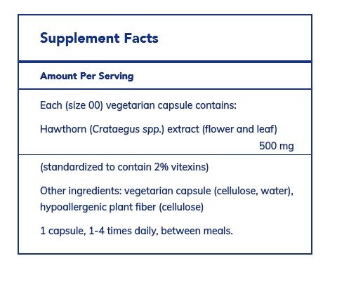 Pure Encapsulations Hawthorne Extract 500 mg 120 Vegcap