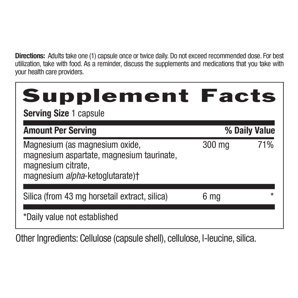 Country Life Target Mins Magnesium Caps 300mg w/Silica (as seen in First Magazine) 120 Capsule