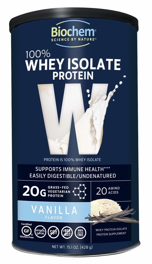 Biochem 100% Whey Protein-Vanilla 14.9 oz Powder