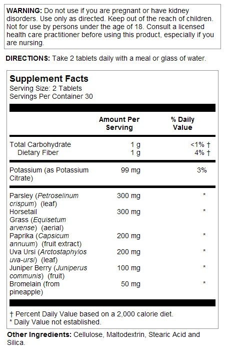 Kal Herburetic Diuretic 60 Tablet