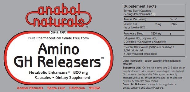 Anabol Naturals Amino GH Releasers 120 Capsule