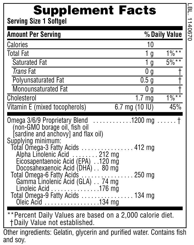 Nature&#39;s Plus Ultra Omega 3/6/9 1200 mg 90 Softgel