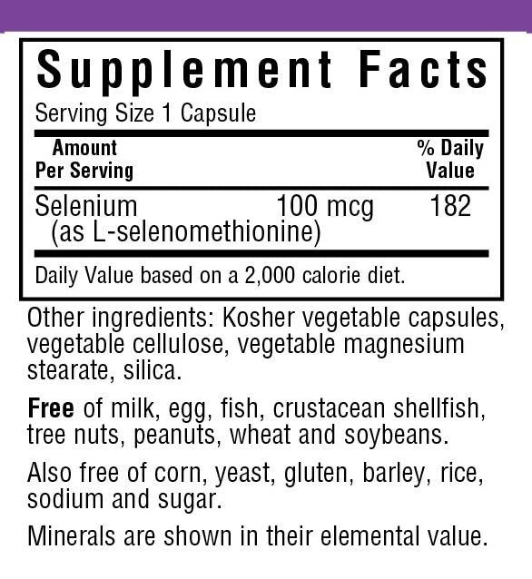 Bluebonnet Selenium 100mcg 90 VegCap