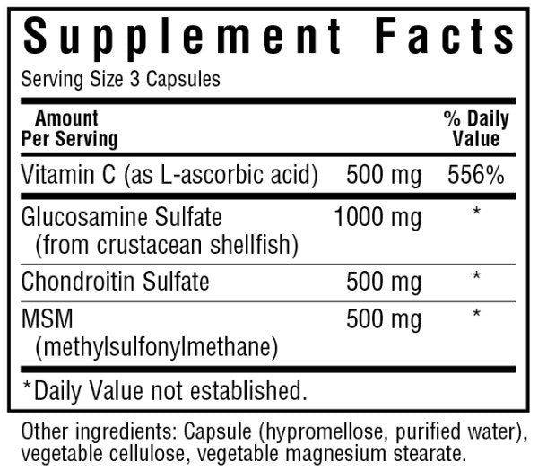 Bluebonnet Glucosamine Chondroitin Plus MSM 180 VegCap