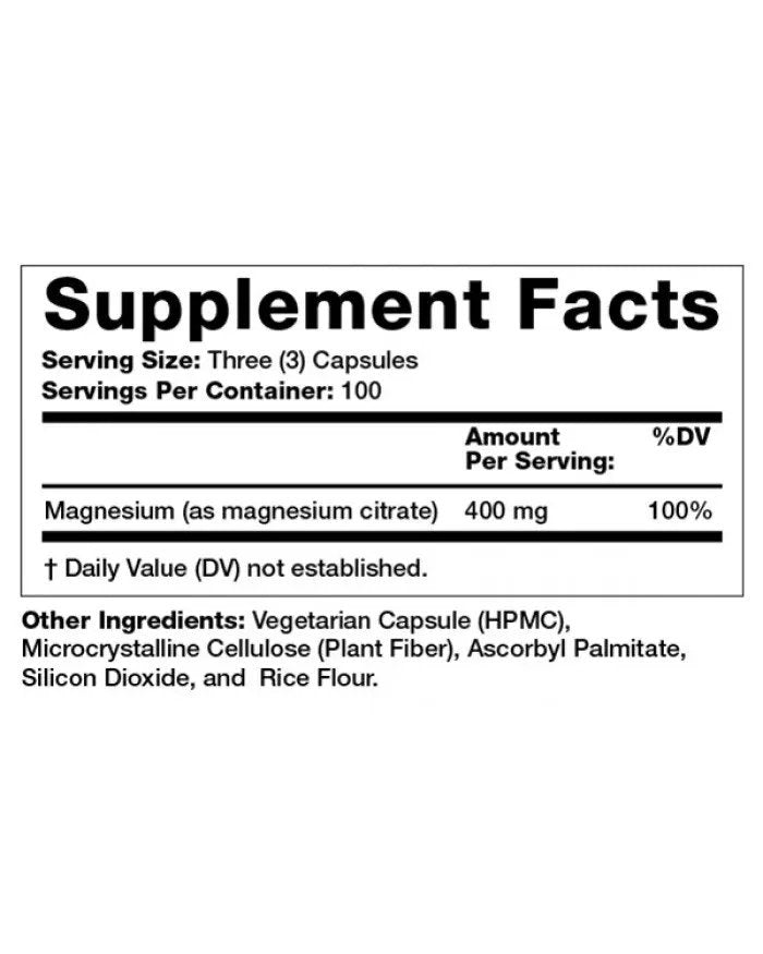 Olympian Labs Magnesium Citrate 300 Capsules 300 Capsule