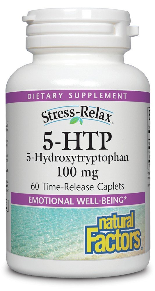 Natural Factors Stress-Relax 5 HTP 100mg 60 Time-Released Caplets