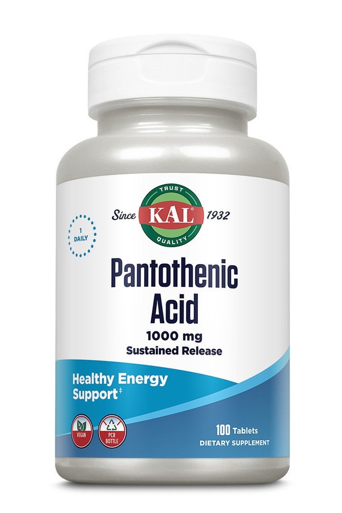 Kal Pantothenic Acid 1000mg Sustained Release 100 Tablet