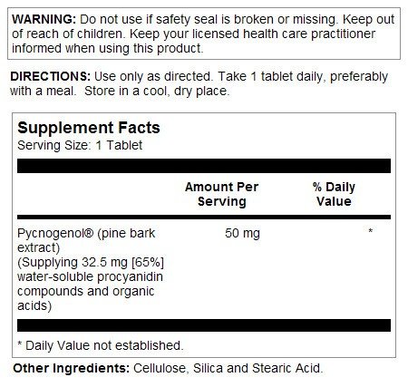 Kal Pycnogenol 50mg 30 Tablet