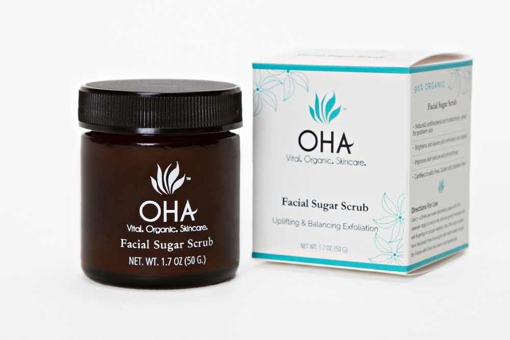 OHA Vital Organic Skincare Organic Healthy Aging Facial Sugar Scrub 1.7 oz Cream
