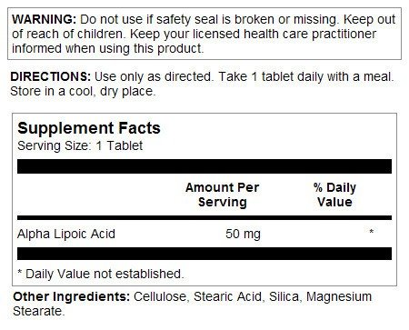 Kal Alpha Lipoic Acid 50mg 30 Tablet