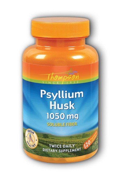 1050 milligrams Psyllium Husk | Thompson | Soluble Fiber | Twice Daily | Dietary Supplement | 120 Capsules | VitaminLife