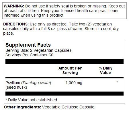 Thompson Nutritional Psyllium Husk 1050 mg 120 Capsule