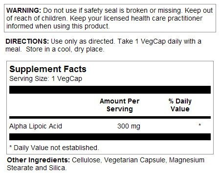 Kal Alpha Lipoic Acid 300 mg Time 30 Tablet