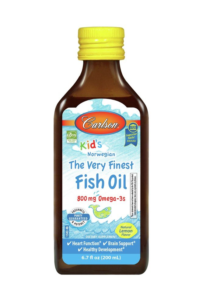 Carlson Laboratories Kids Very Finest Fish Oil Lemon 200 ml Liquid