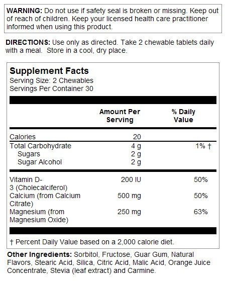 Kal Calcium Citrate Chewable 60 Chewable