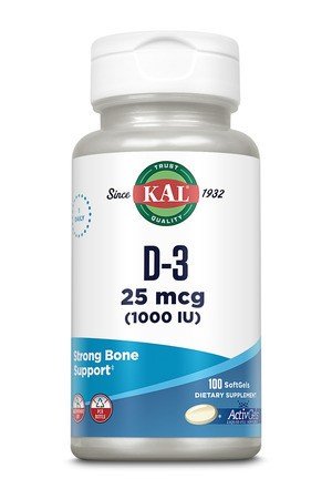 Kal D-3 25 mcg (1000 IU) 100 Softgel