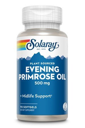 500 milligrams Evening Primrose Oil | Solaray | Midlife Support | Gamma Linolenic Acid GLA | Linoleic Acid LA | Dietary Supplement | 90 Softgels | VitaminLife