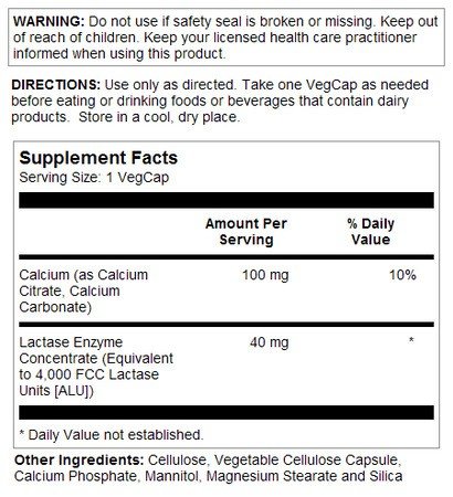 Solaray Lactase 100 Capsule