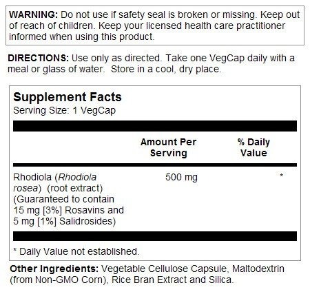 Solaray Super Rhodiola 60 Capsule