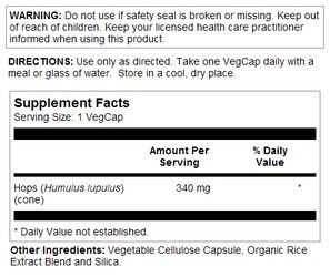 Solaray Hops 100 VegCap