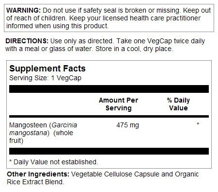 Solaray Mangosteen Whole Herb 100 VegCap