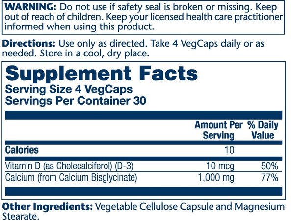 Solaray Calcium Bisglycinate with D 120 VegCaps