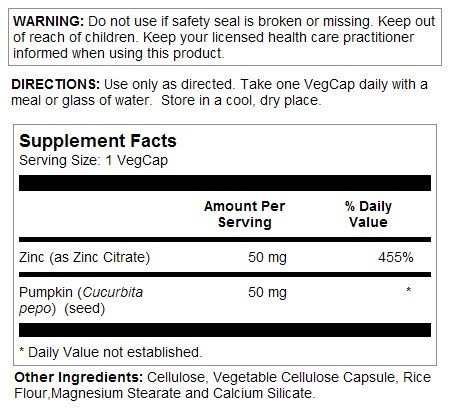 Solaray Zinc Citrate 60 Capsule