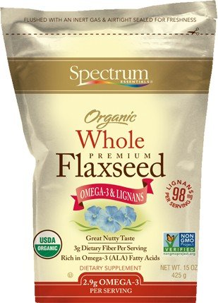 Spectrum Essentials Whole Flaxseed Organic 15 oz Seed