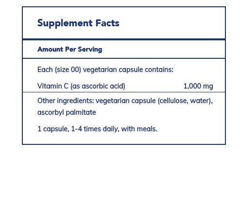 Pure Encapsulations Ascorbic Acid 1 g 90 VegCap