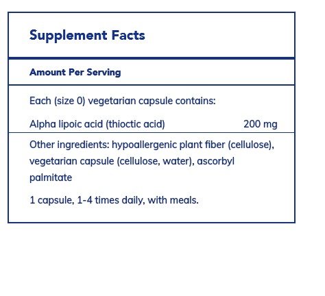 Pure Encapsulations Alpha Lipoic Acid 200 mg 120 Vegcap