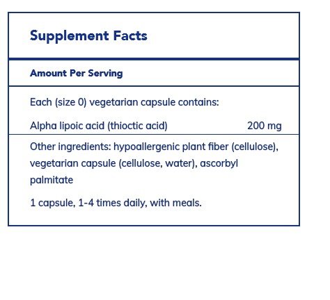 Pure Encapsulations Alpha Lipoic Acid 200 mg 60 Vegcap