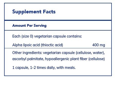 Pure Encapsulations Alpha Lipoic Acid 400 mg 60 VegCap