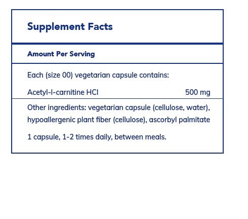 Pure Encapsulations Acetyl-L-Carnitine 500 mg 60 VegCap