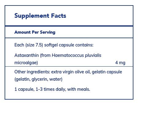 Pure Encapsulations Astaxanthin 120 Softgel