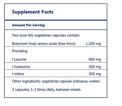 Pure Encapsulations BCAA Capsules 250 VegCap