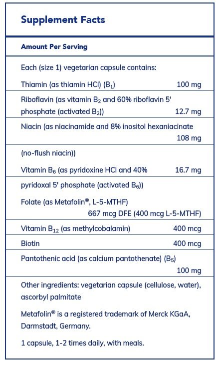 Pure Encapsulations B-Complex Plus 120 VegCap