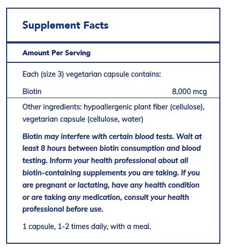 Pure Encapsulations Biotin 8 mg 120 VegCap