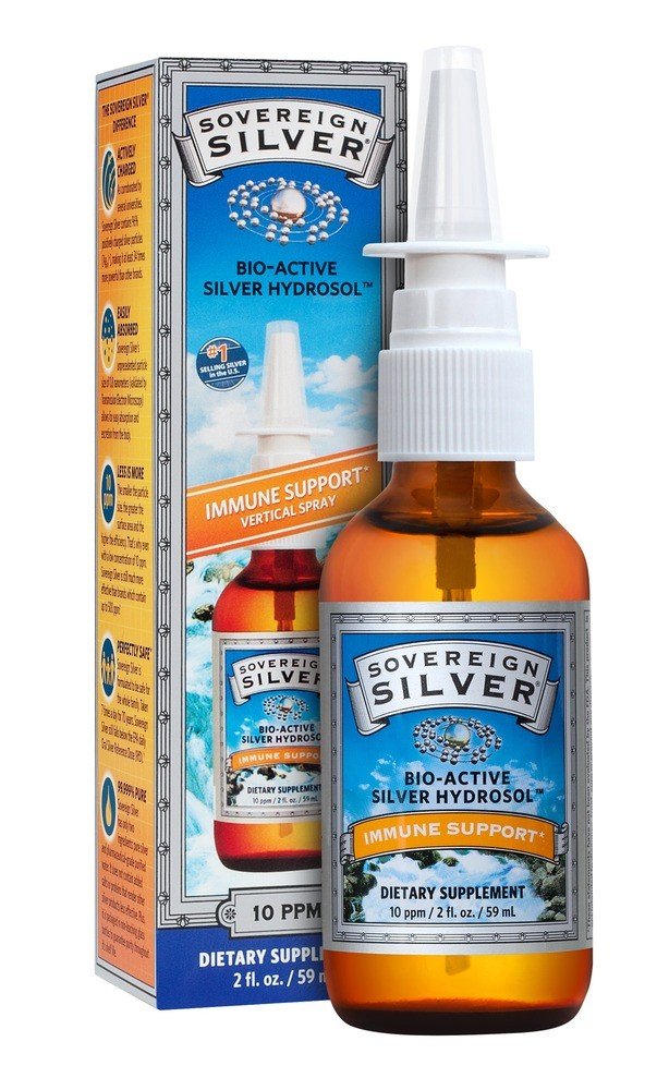 Sovereign Silver Natural Immunogenics Sovereign Silver Immune Support Vertical Spray top 2 oz Spray