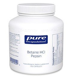 Pure Encapsulations Betaine HCL Pepsin 250 VegCap