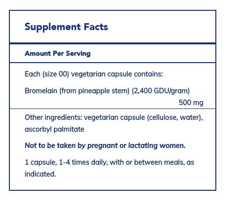 Pure Encapsulations Bromelain 2400 500 mg 180 Vegcap