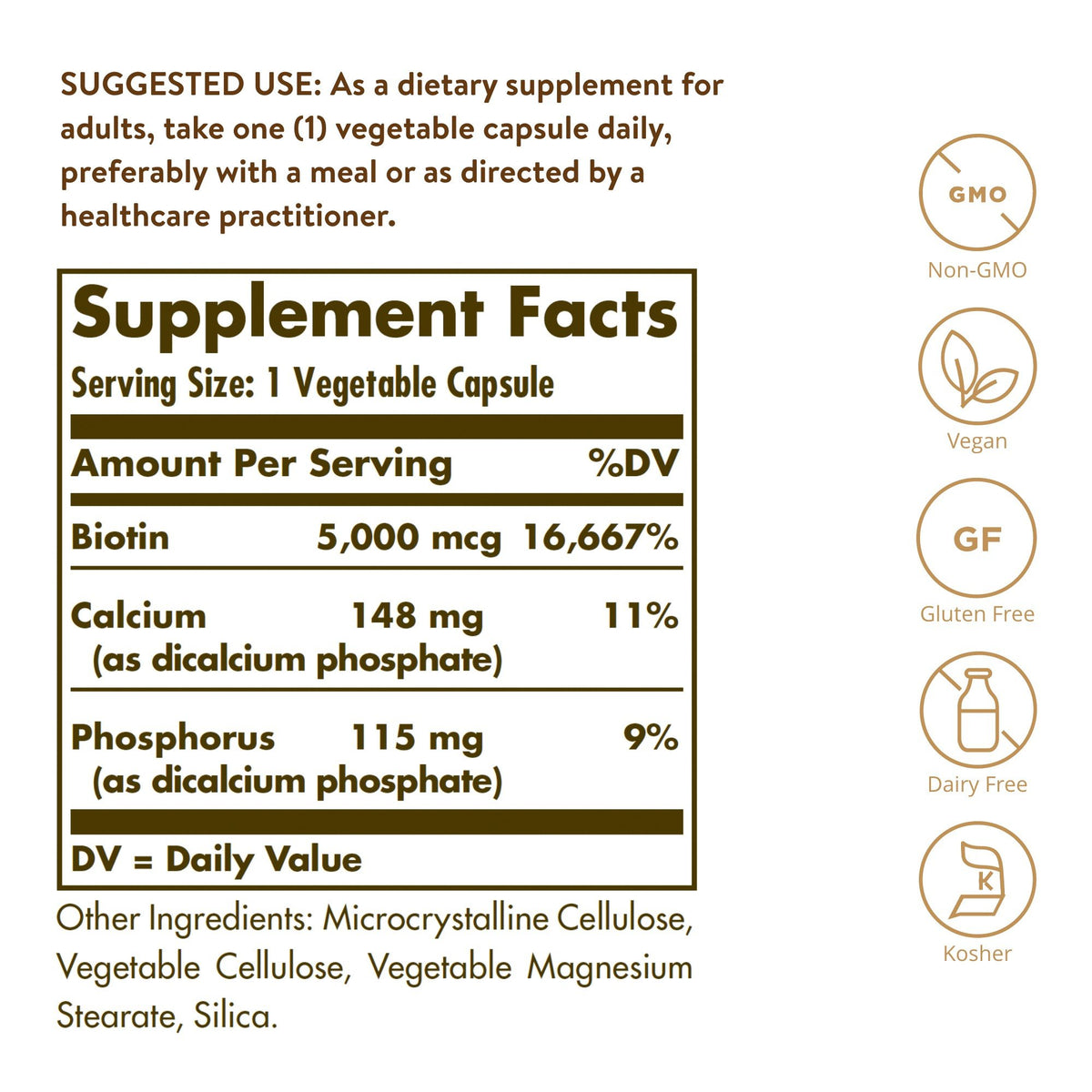 Solgar Biotin 5000 mcg 100 VegCap