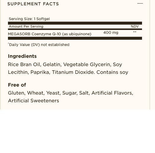 Solgar Megasorb CoQ-10 400 mg 30 Softgel