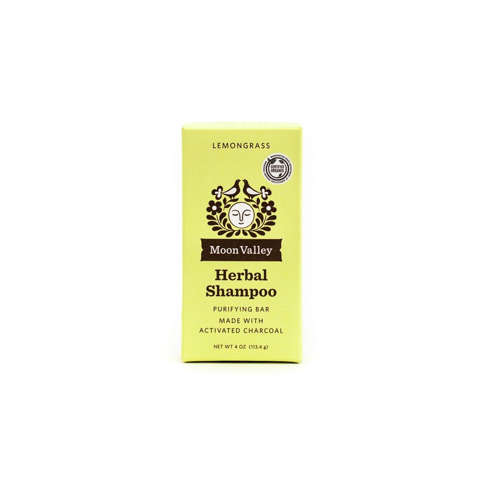 Moon Valley Organics Herbal Shampoo Bar Lemongrass 4 oz Bar