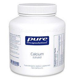 Calcium Citrate | Pure Encapsulations | Osteoporosis | Lipid Metabolism | Colon Health |  Hypo-Allergenic | Dietary Supplement | 100 Capsules | VitaminLife