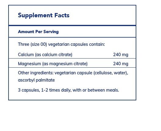 Pure Encapsulations Calcium/Magnesium (Citrate) 90 Vegcap