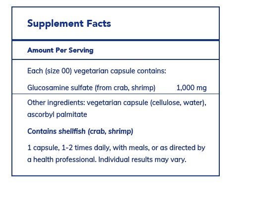 Pure Encapsulations Glucosamine Sulfate 1,000 mg 180 Vegcap